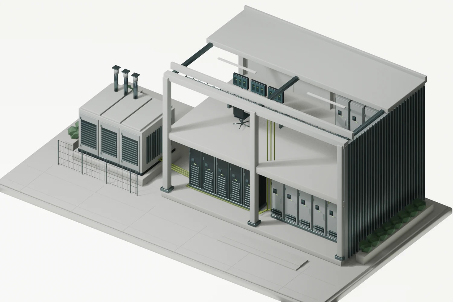 Project planning illustrated through a technical facility model